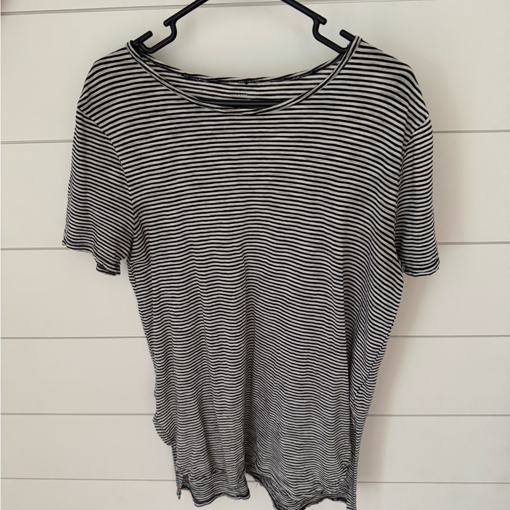Black and White Striped Women's Tunic from Old Navy